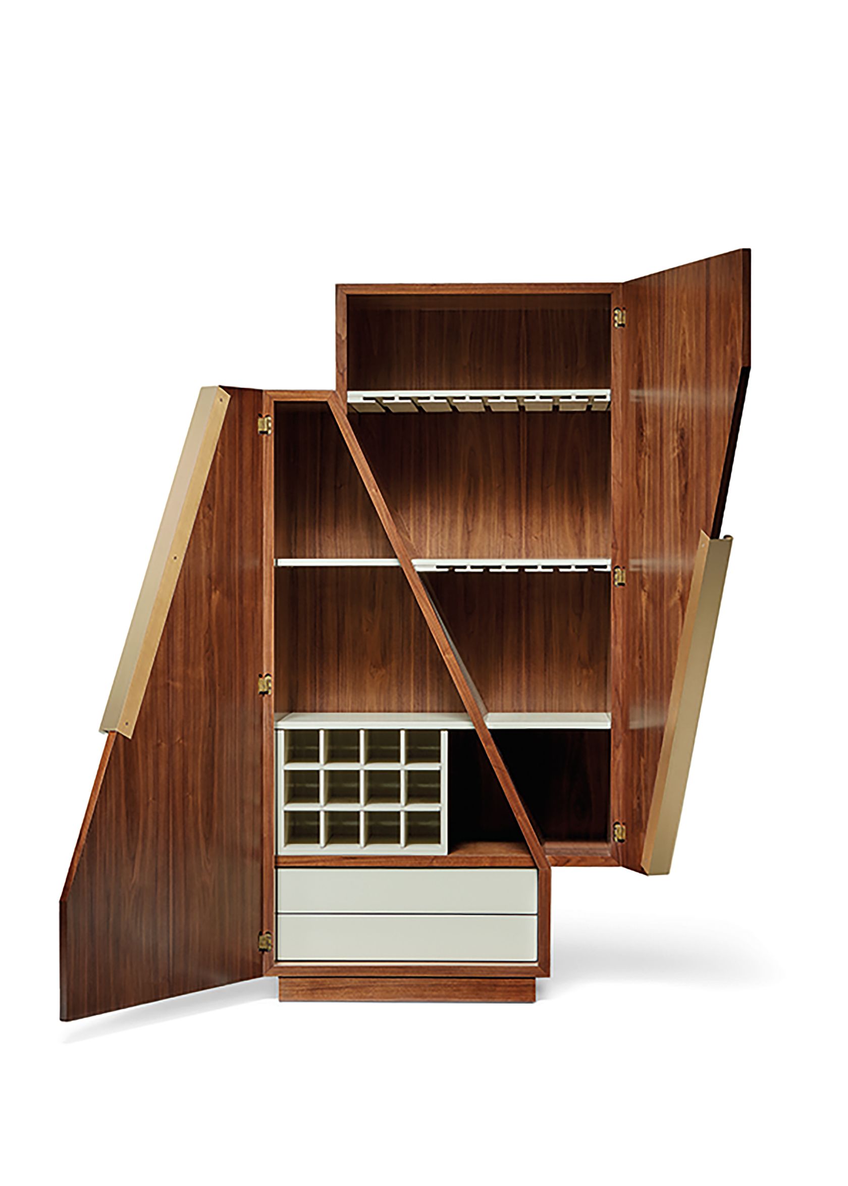 EARTH TO EARTH Wood veneer bar cabinet By Ginger & Jagger