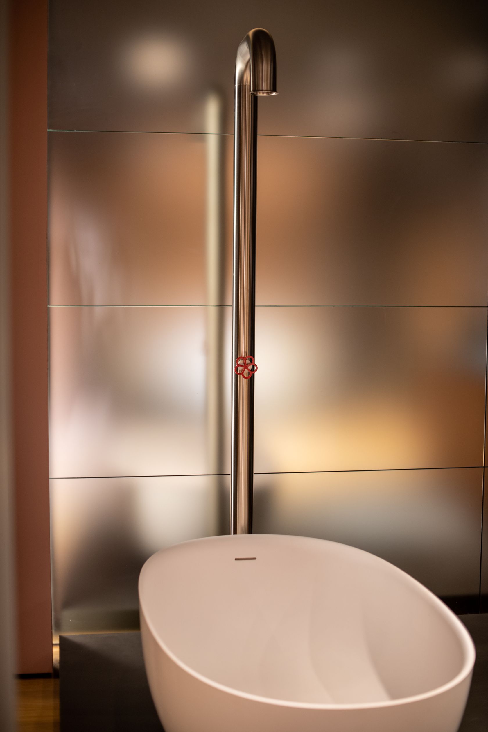 Floor standing stainless steel shower panel BOFFI PIPE By In Stock