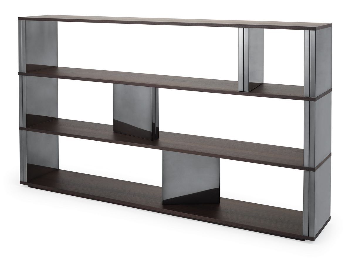 Sectional wood veneer shelving unit BRICK By HMD INTERIORS