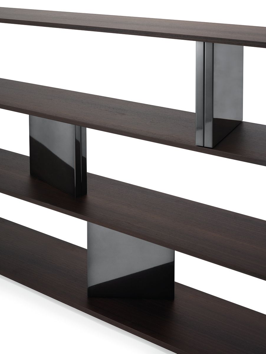 Sectional wood veneer shelving unit BRICK By HMD INTERIORS