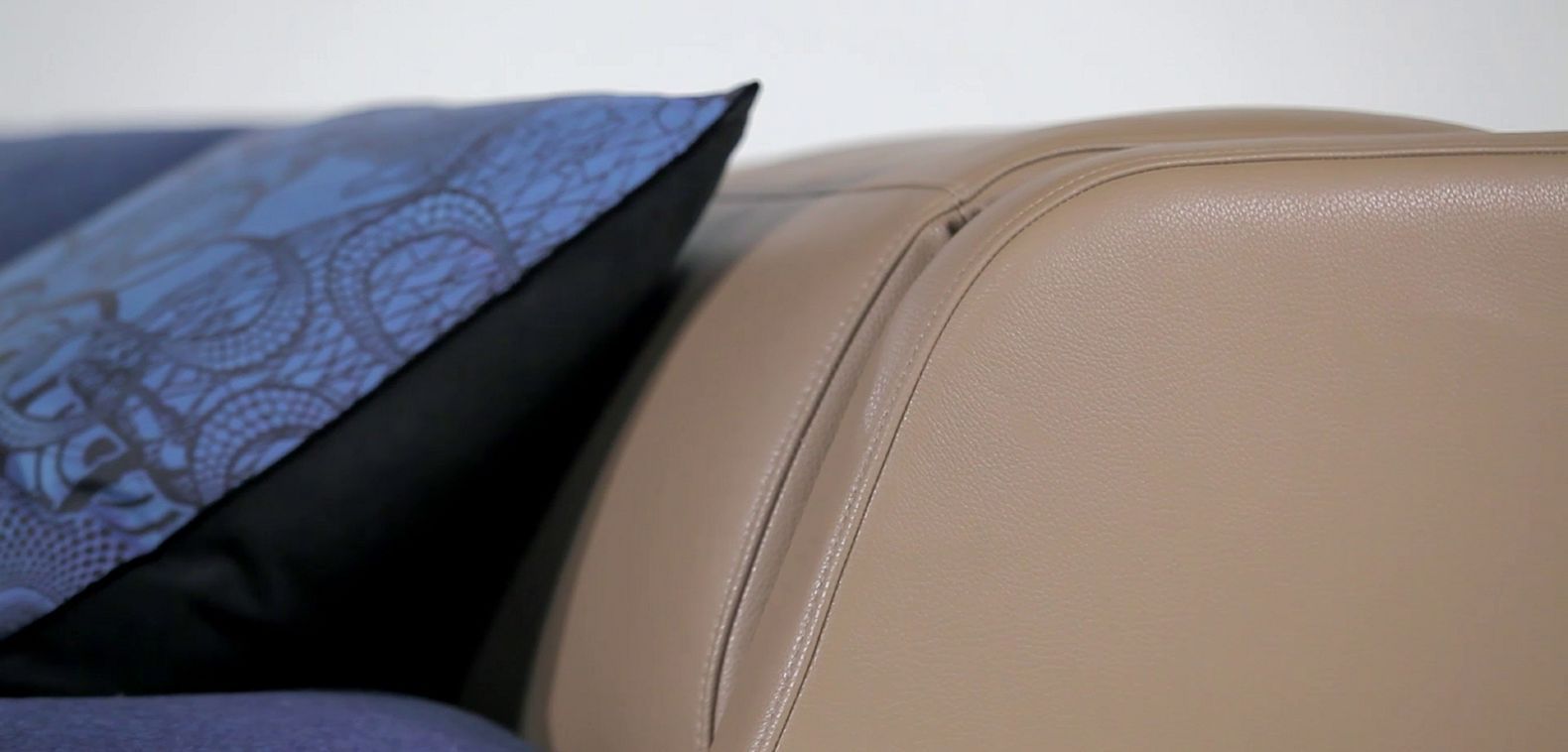 CASSIOPEE Leather double bed with upholstered headboard By Roche Bobois