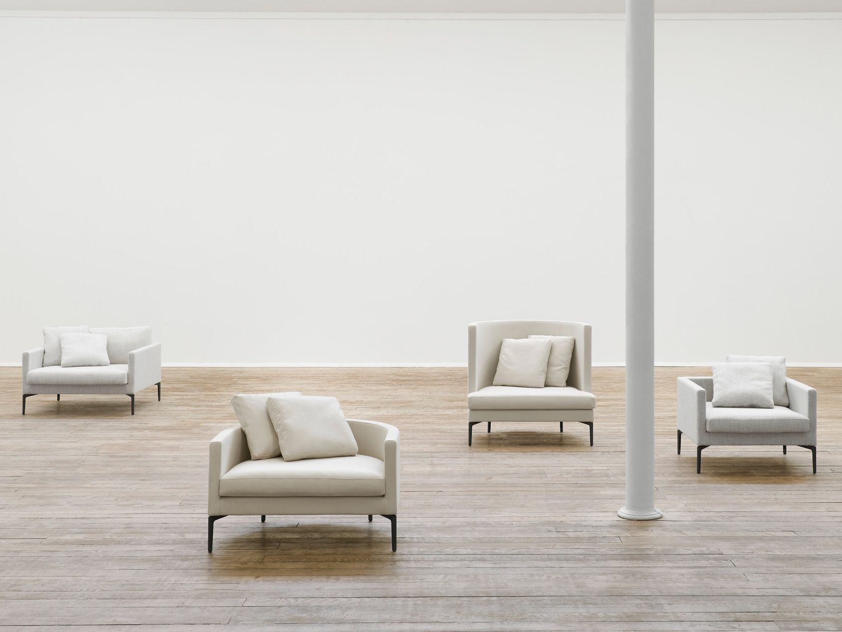 CLAN | Leather armchair Leather armchair with armrests By Living Divani ...