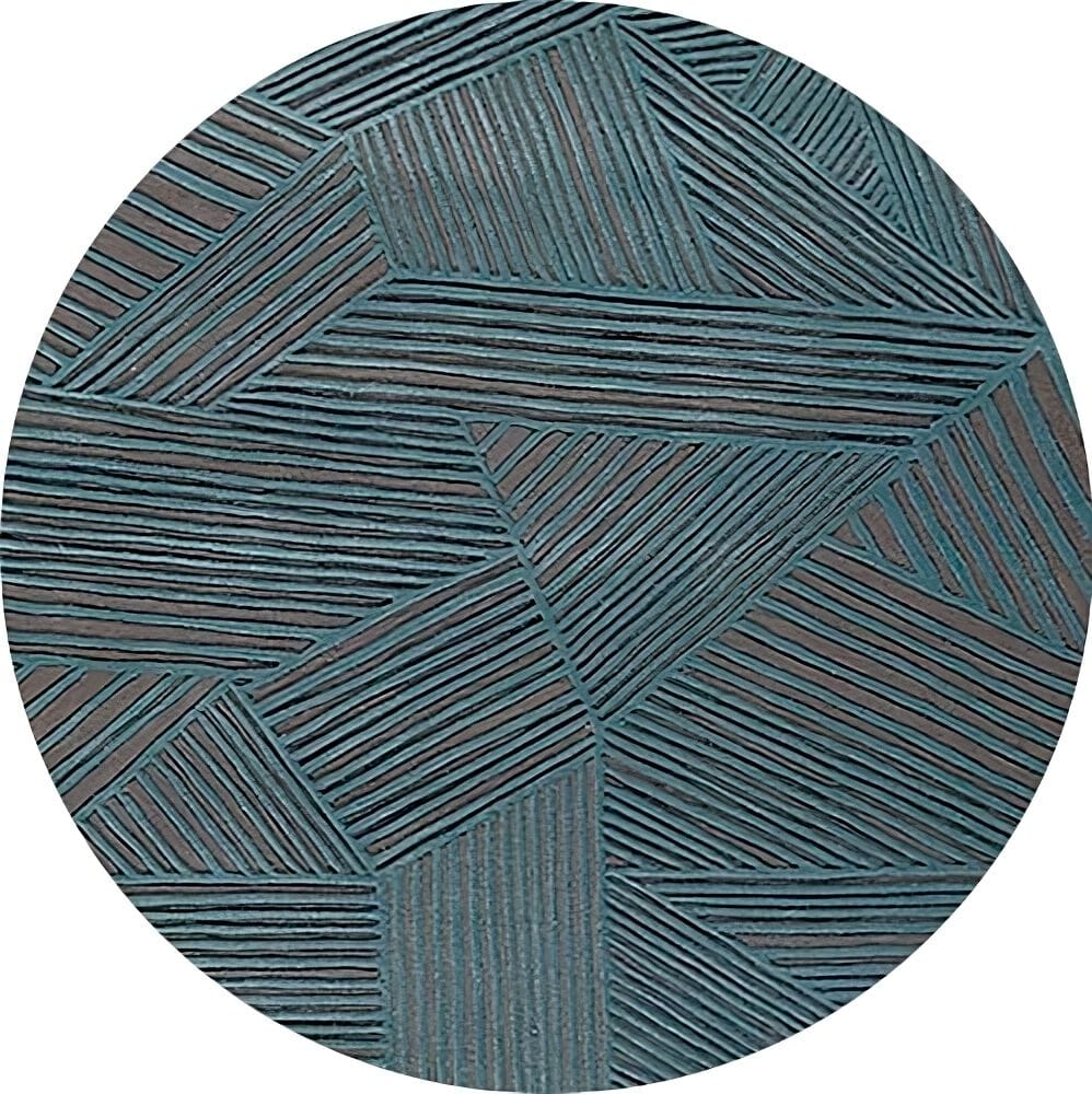 THE DESIGNERS Round wool rug with geometric shapes By Toulemonde ...