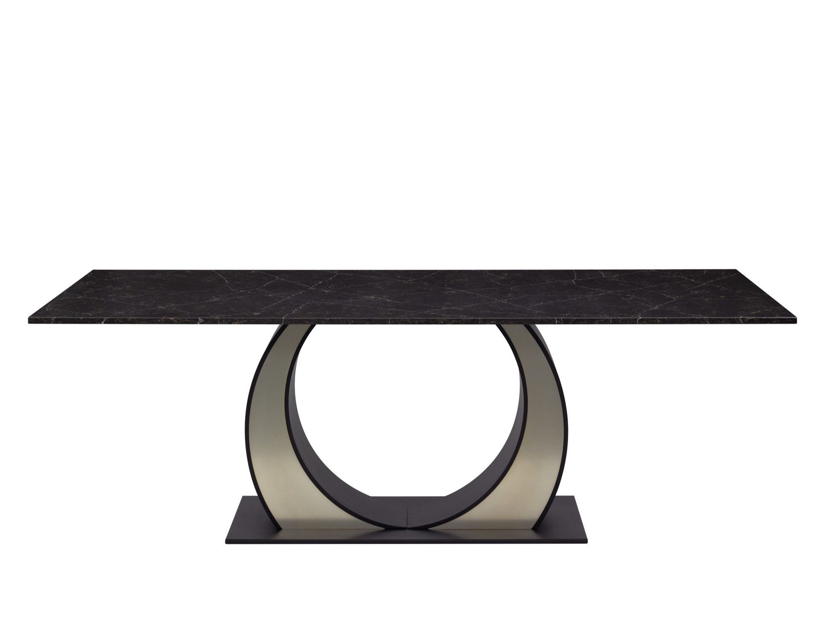 ECLIPSY Rectangular quartz dining table with quartz top By ORO NERO ...