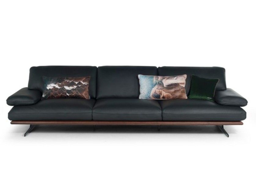 Lot 2 Canapés Cuir Roche Bobois – Rouge – 224 Cm – Excellent état
