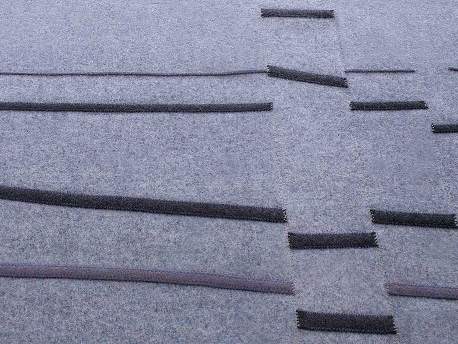 Striped felt rug GRAFFITO Feltro Collection By Paola Lenti