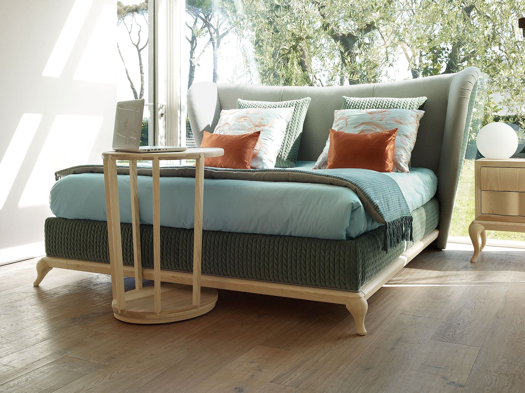 ISABELLA Upholstered headboard Contemporary Living Collection By VOLPI