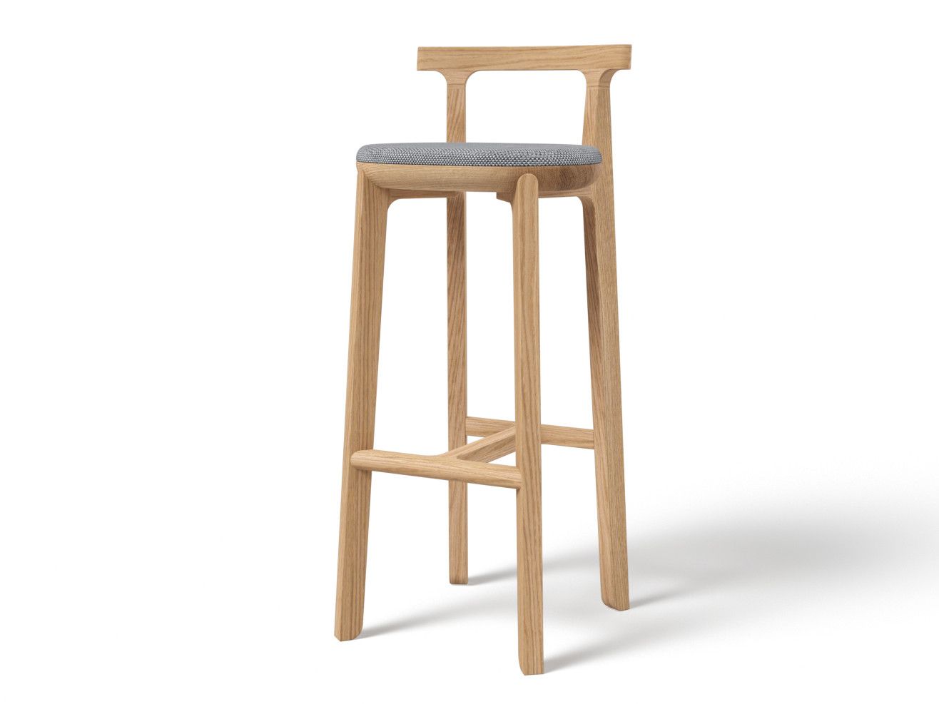 JURO 75 Stool with footrest By JAVORINA design Tomas Kral