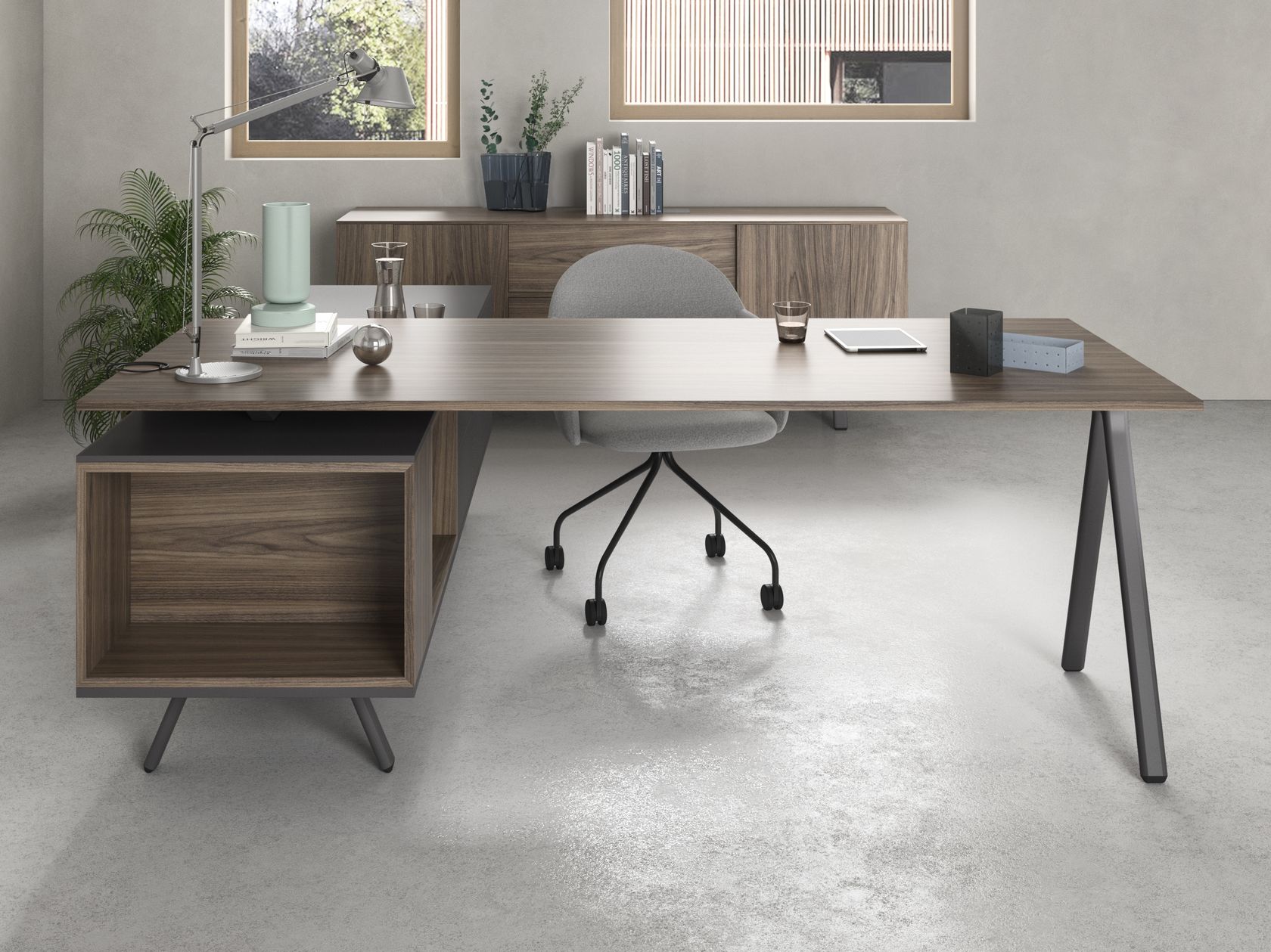 LAY Executive desk with shelves By Archiutti design Eggs