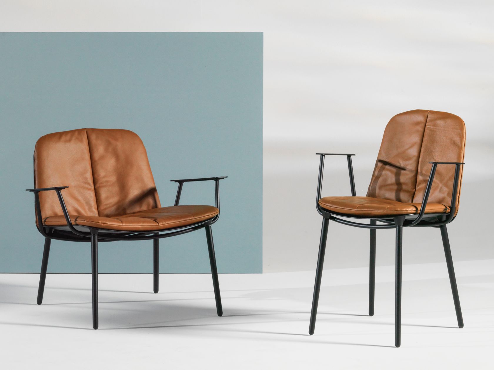 LAYERS Leather easy chair Layers Collection By Joli design Sylvain