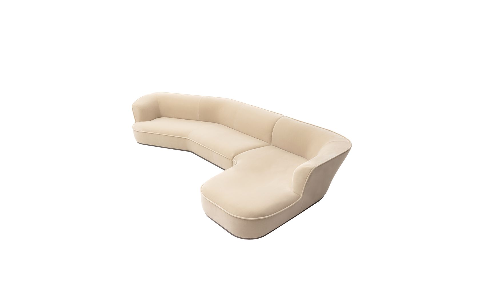 LILUM Sectional fabric sofa with chaise longue By Maxalto design