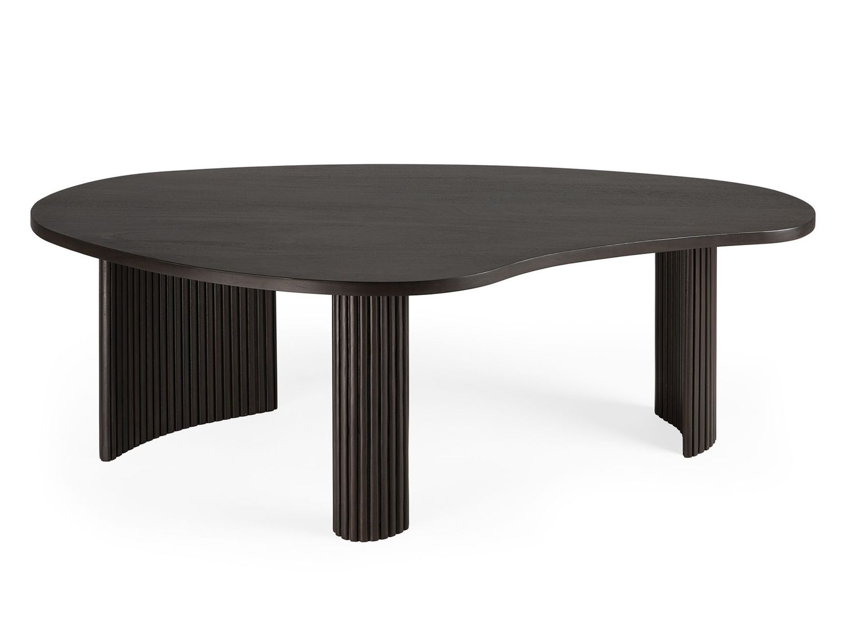 MAHOGANY BOOMERANG Low coffee table By Ethnicraft design Alain Van Havre