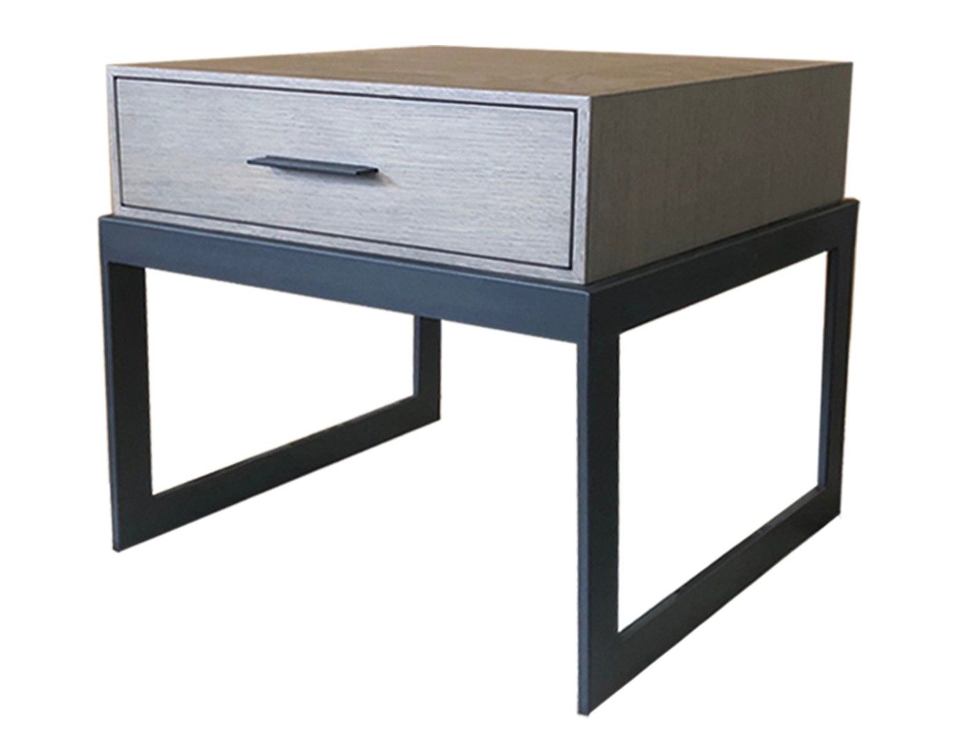 Square wooden bedside table with drawers MILOS By Ph Collection