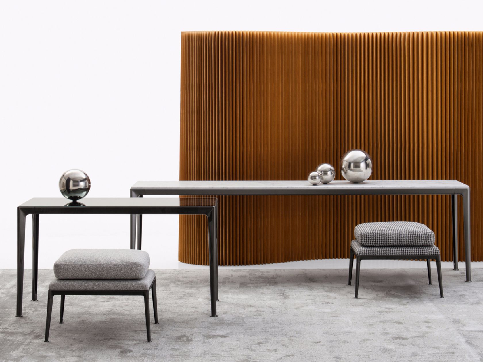 MIRTO INDOOR Fabric Pouf By B B Italia Design Antonio Citterio