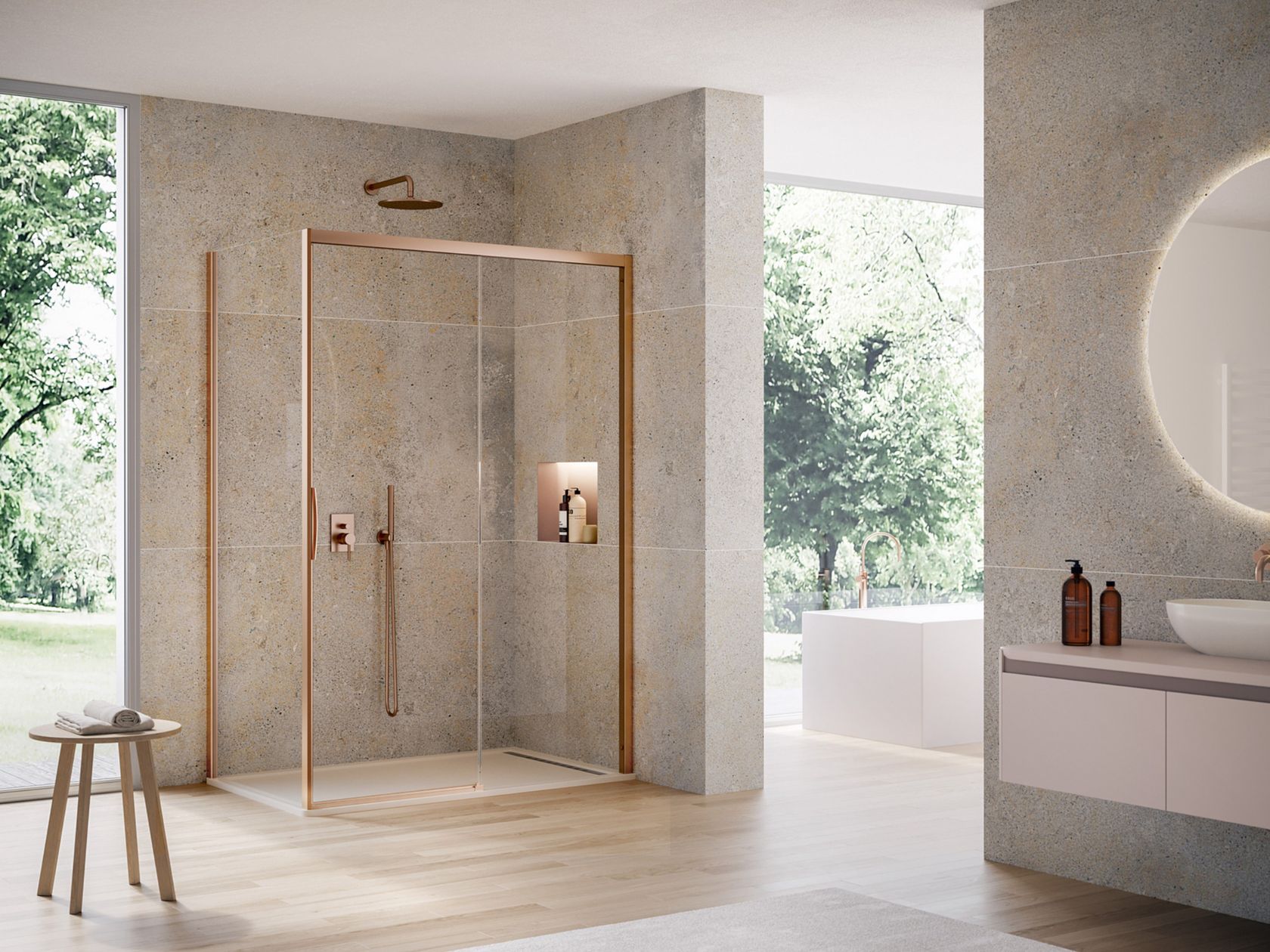 NATURA 4000 AST2W R + AS ST L Shower cabin By Duka