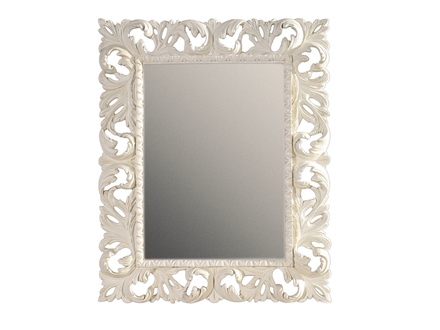 specchio con cornice di legno