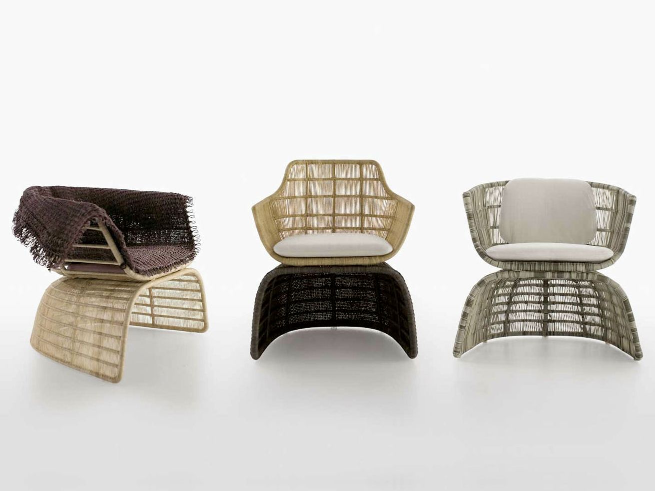 CRINOLINE Garden armchair By B&B Italia Outdoor design Patricia Urquiola