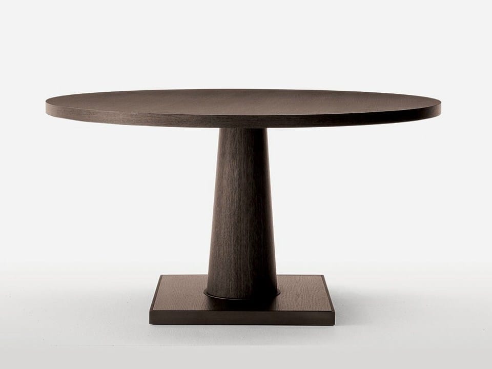 Round oak table CONVIVIO By Maxalto design Antonio Citterio