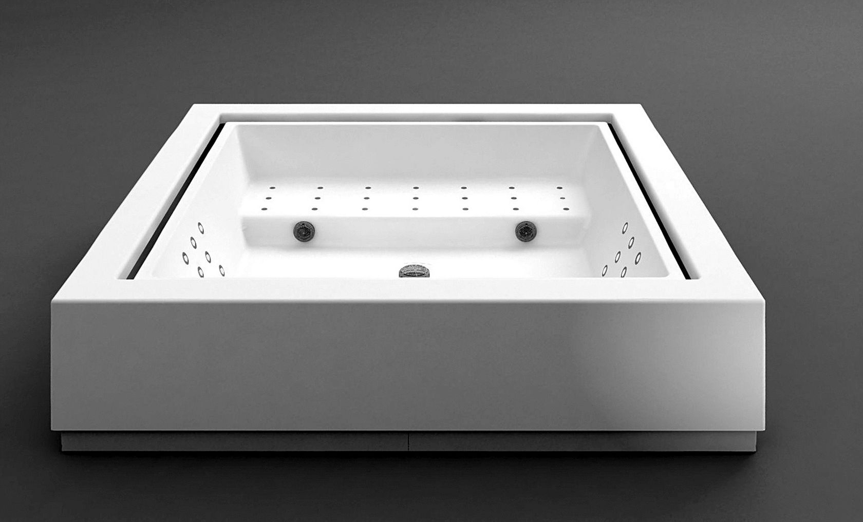 Overflow outdoor hot tub QUADRAT MINIPOOL By Kos by Zucchetti design