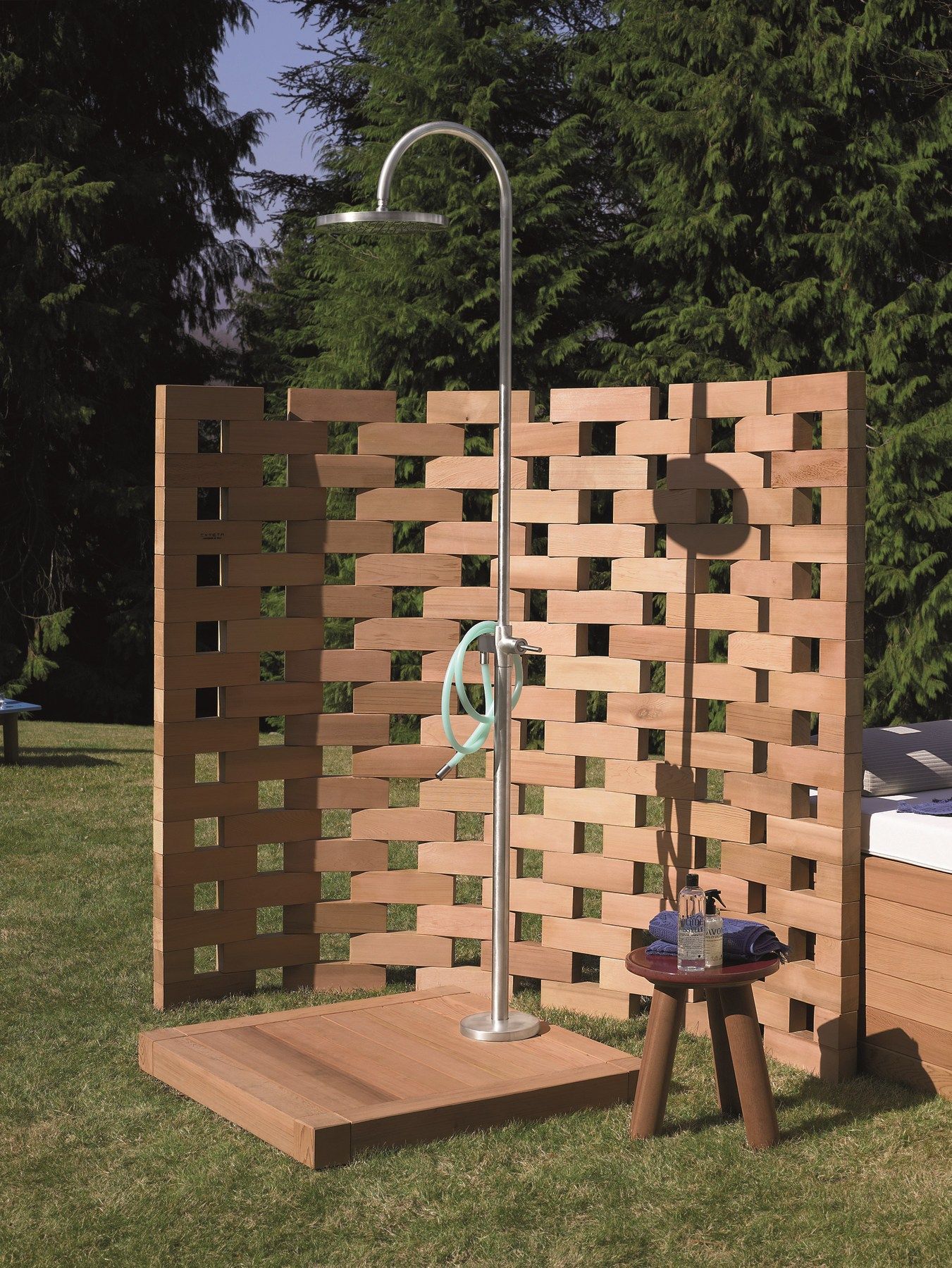 Stainless steel outdoor shower SHOWER COLUMNS By Kos by Zucchetti