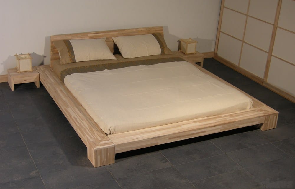 Tatami wooden double bed ISOLA By Cinius