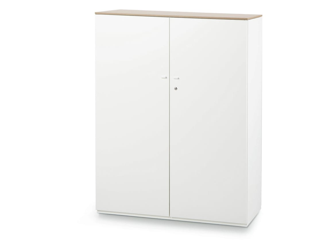 Tall office storage unit with hinged doors ACTA PLUS By König Neurath