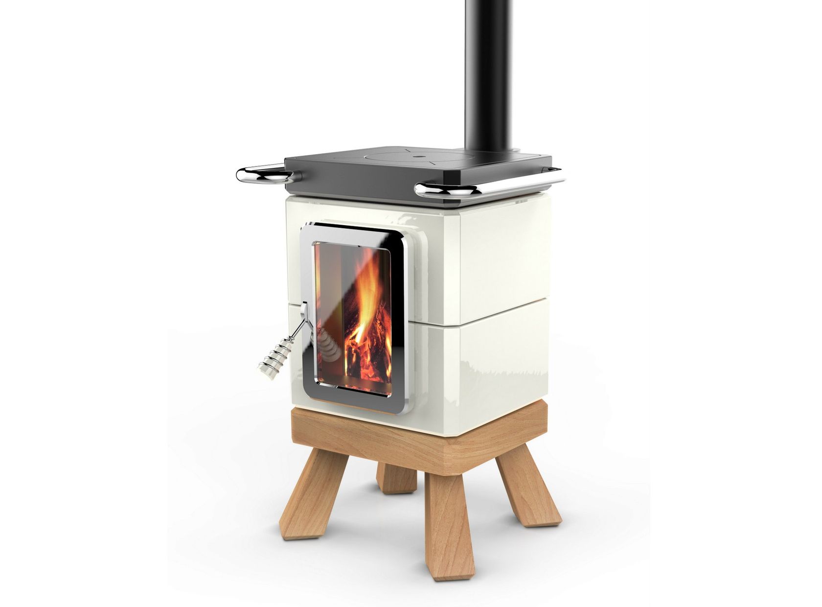 COOKINSTACK Woodburning ceramic stove with Oven By LA CASTELLAMONTE