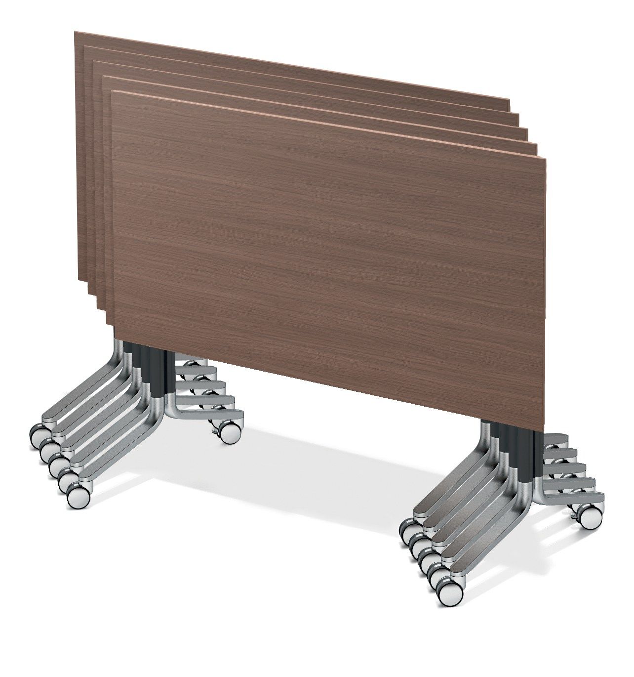 TEMO FLIPTOP Table de réunion pliante à roulettes By Casala | design ...