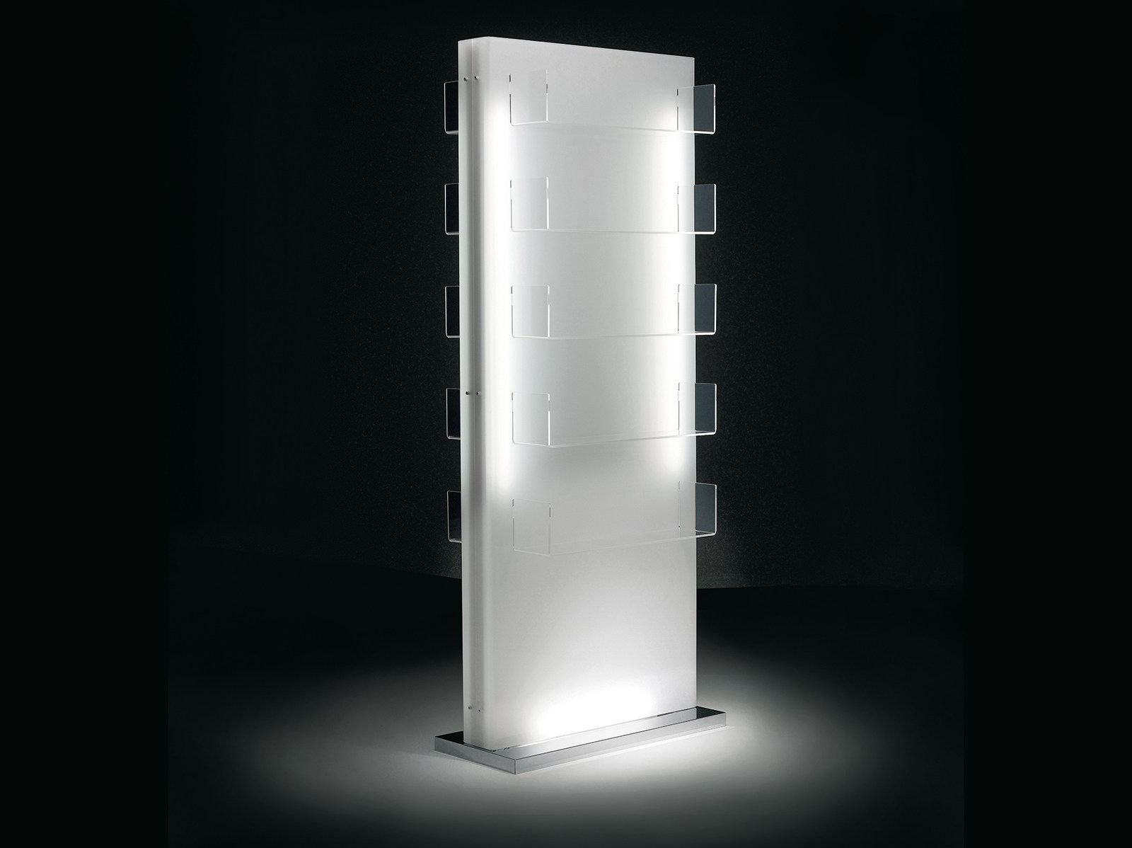 Espositore bifacciale luminoso in plexiglass LUMI DOUBLE FACE By OUTSIDER