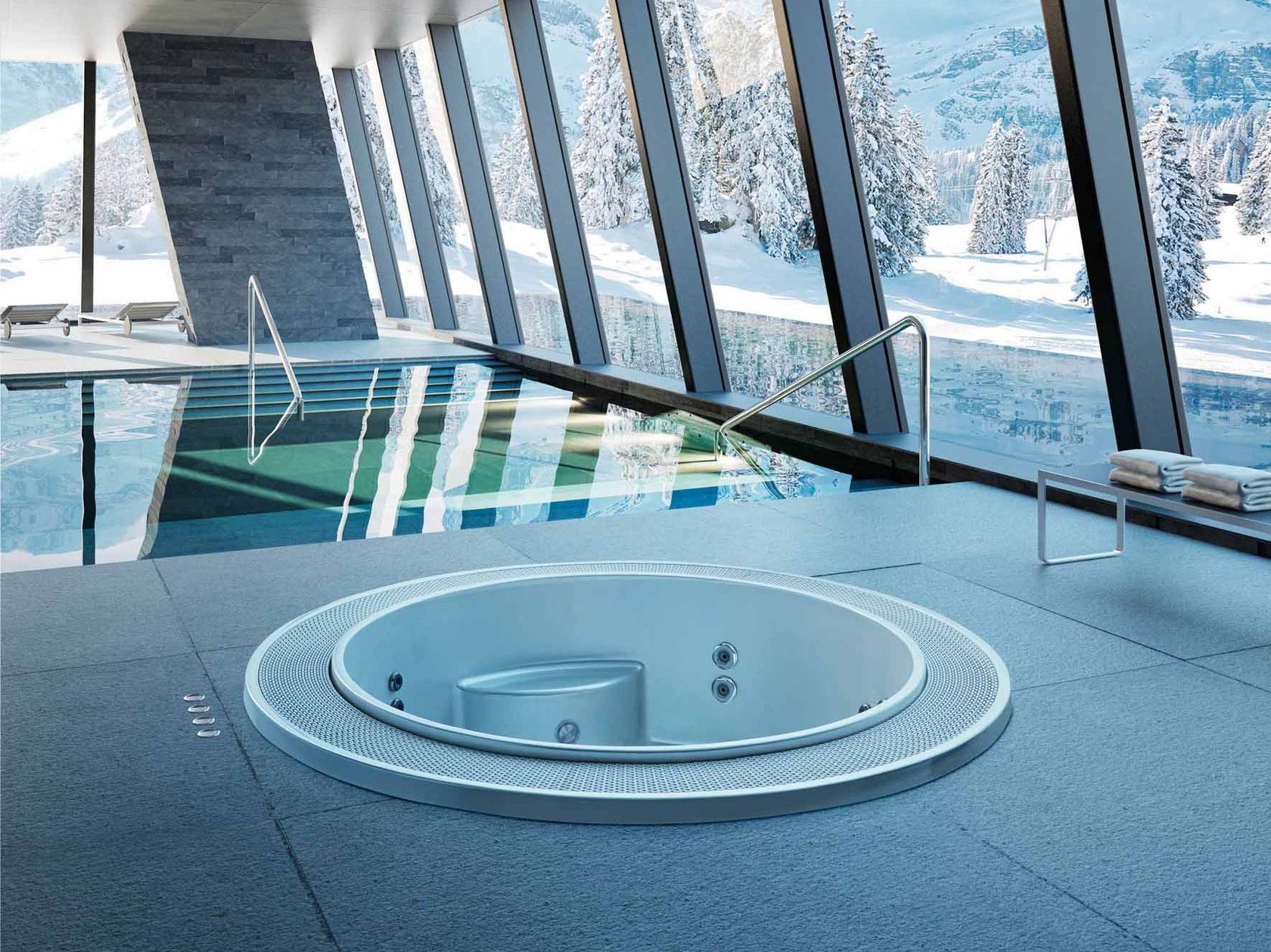 Overflow round hydromassage hot tub MYSPA OF210 By Glass1989