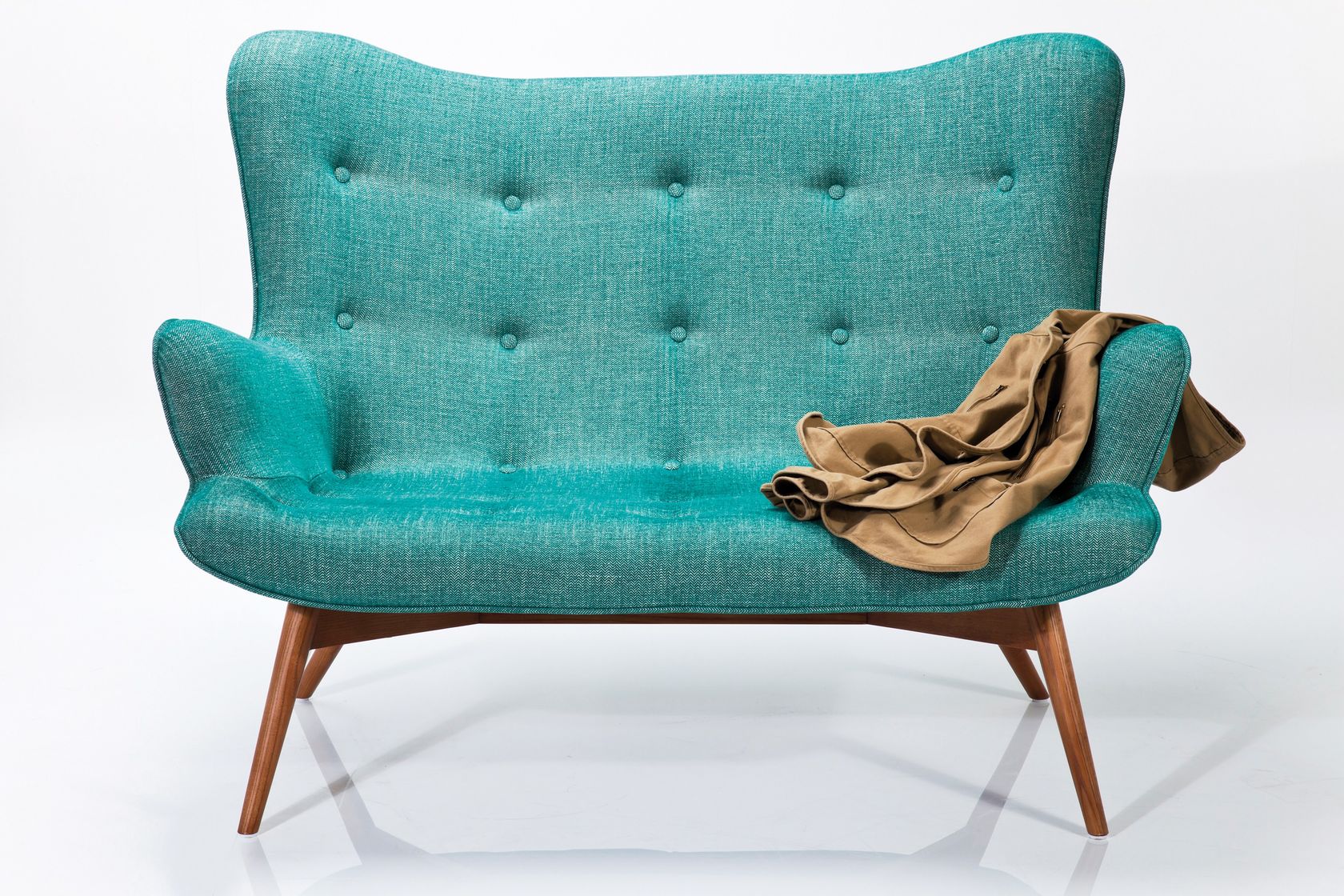 2 seater fabric sofa ANGELS WINGS RHYTHM GREEN By KAREDESIGN