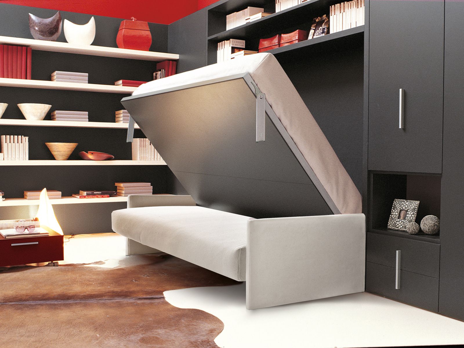 CIRCE SOFA Ensemble mural avec lit escamotable By CLEI | design R&S ...