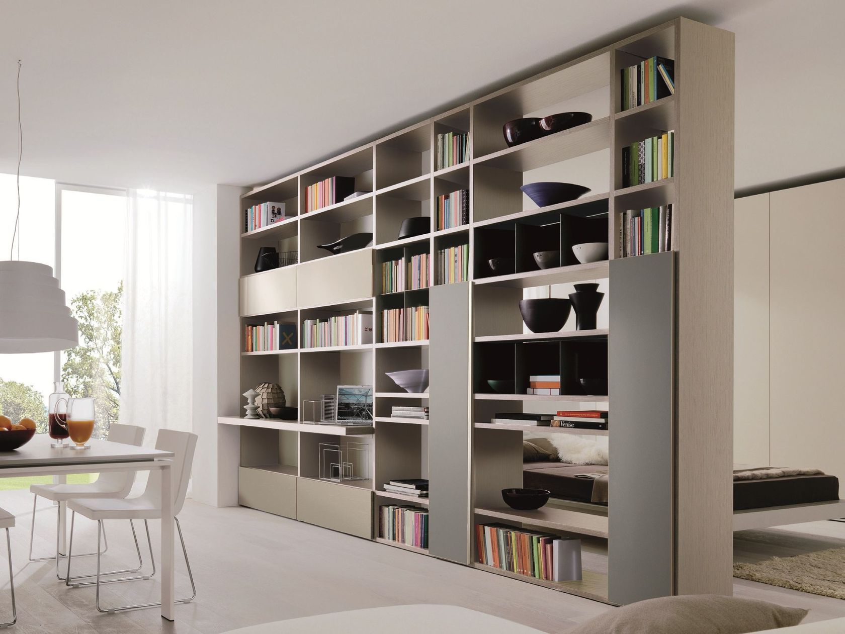 LINK SYSTEM | Double-sided bookcase By Zalf