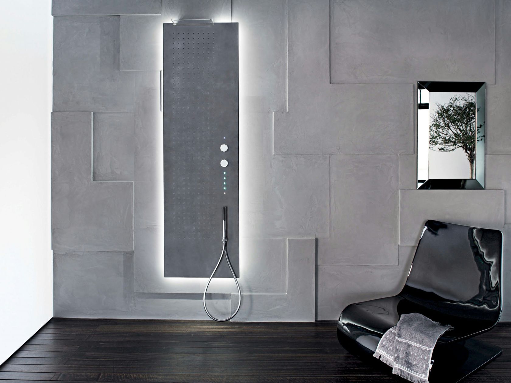 ACQUAPURA Wallmounted shower panel By Fantini design