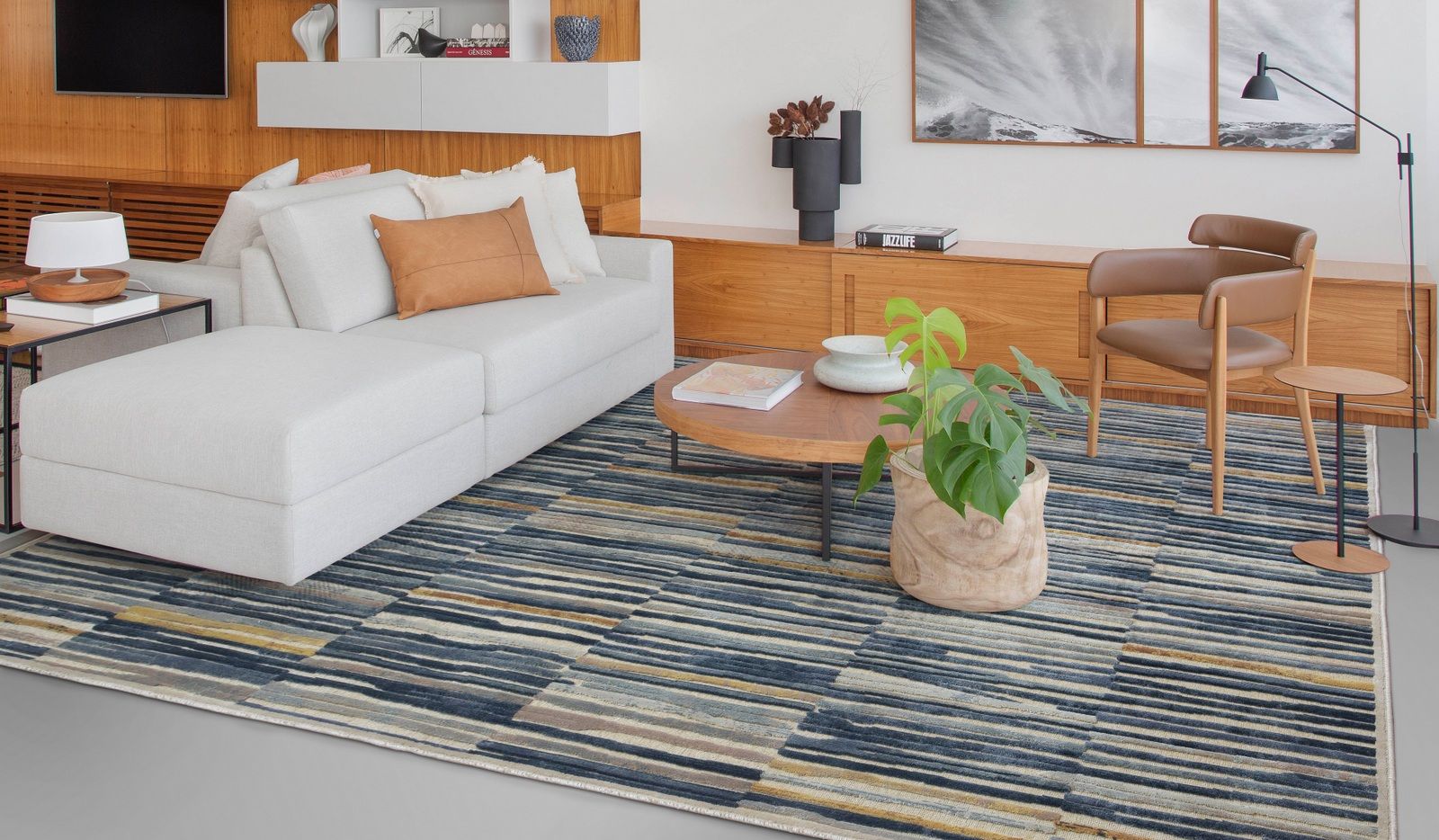 Rectangular fabric rug PUERTO RICO Atmosphere Collection By De Dimora