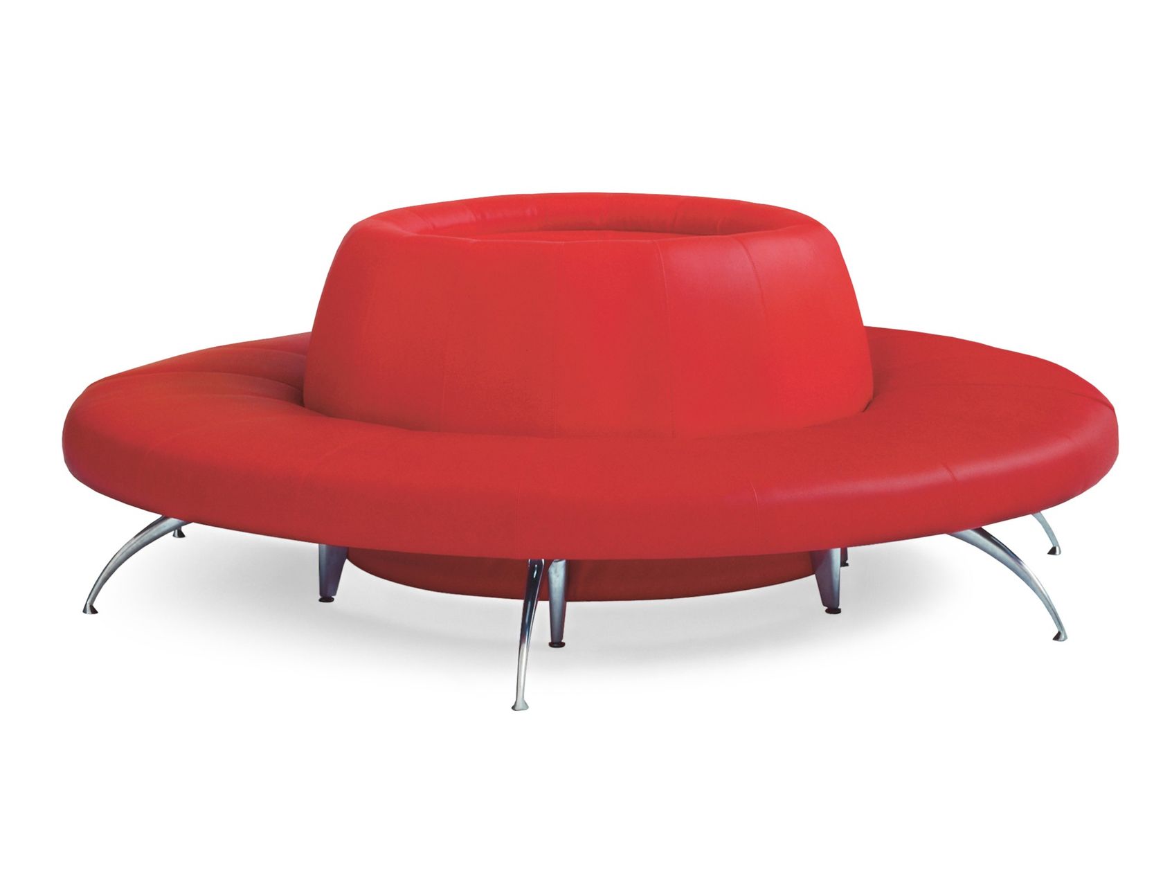 WAITING Round upholstered modular bench By Moroso | design Rodolfo Dordoni