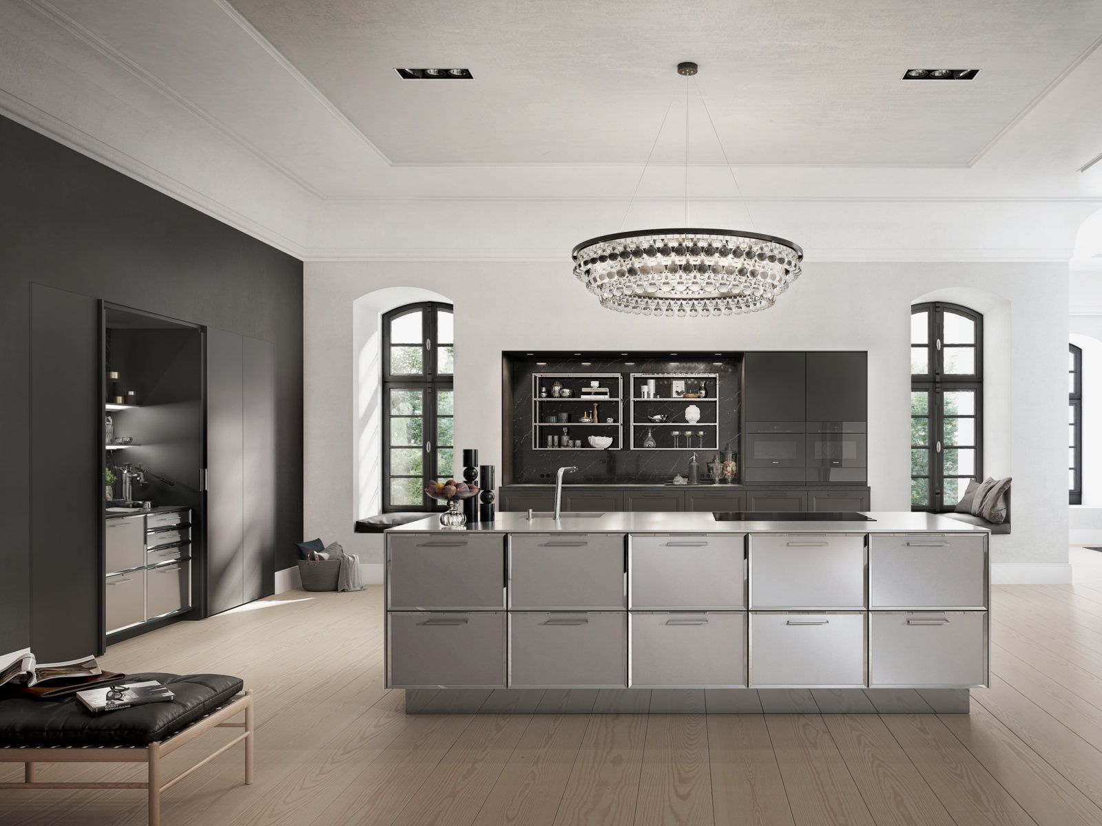 Lacquered steel and wood kitchen with island SieMatic CLASSIC - SE 2002 ...