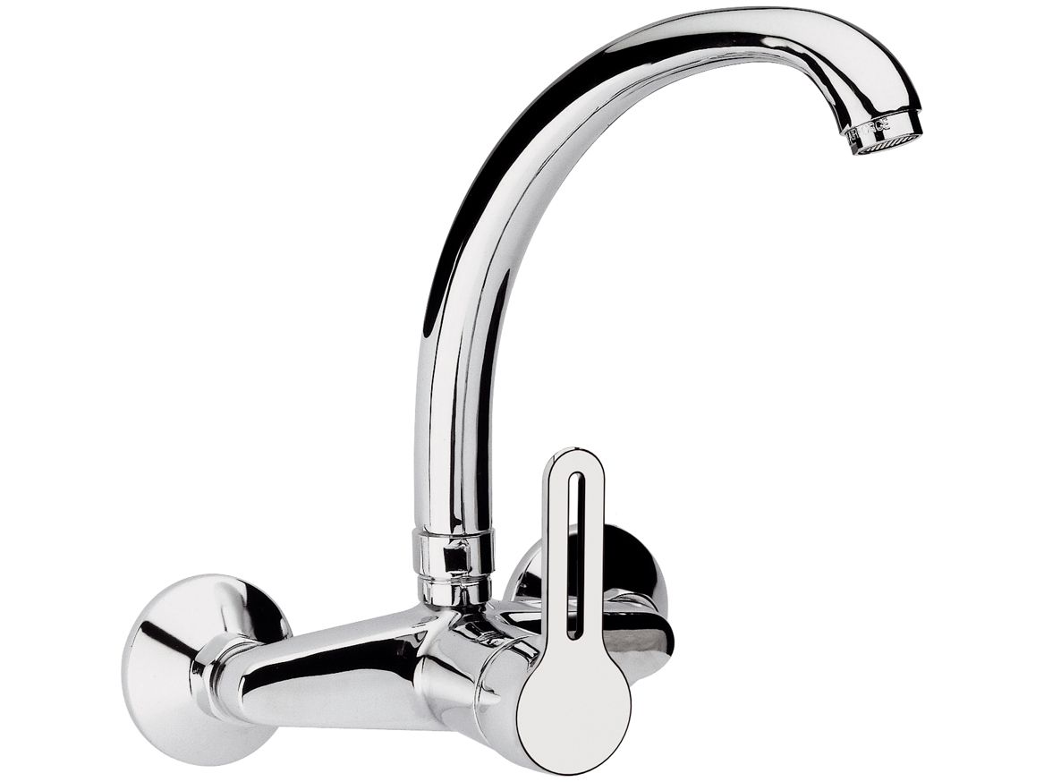 2 hole wallmounted kitchen mixer tap with swivel spout SMART Wall
