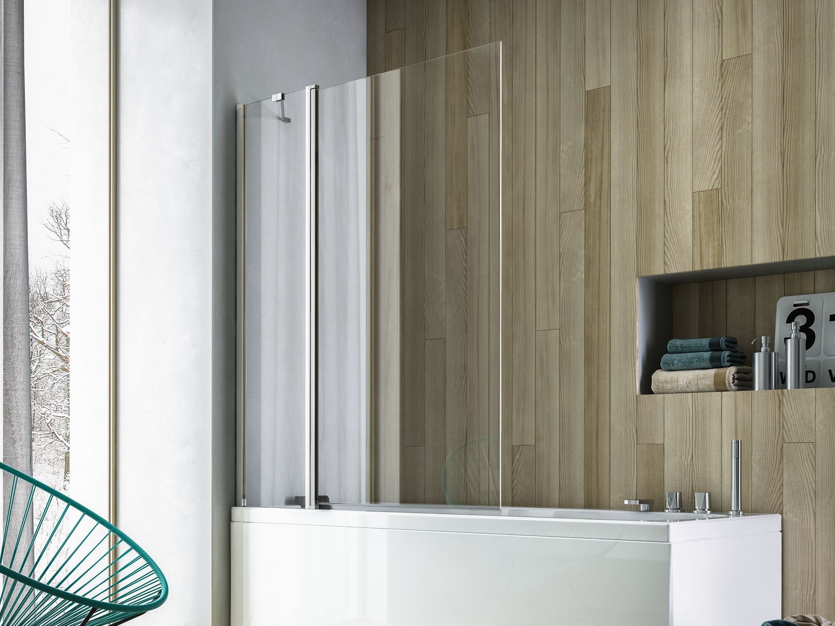 Glass bathtub wall panel SOHO MV Showering Collection By Glass1989