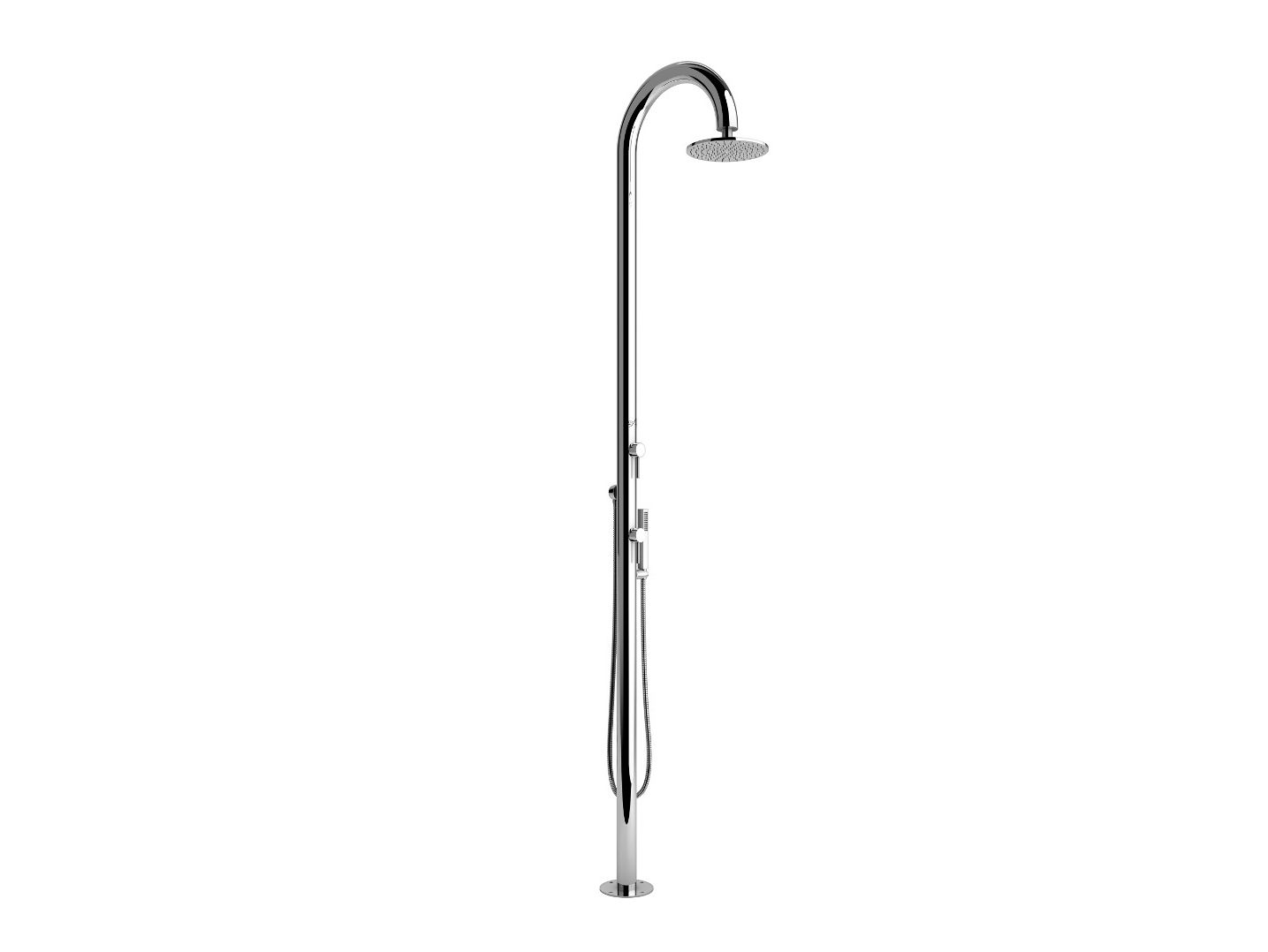Stainless steel outdoor shower with hand shower SOLE 60 MMT BEAUTY Sole