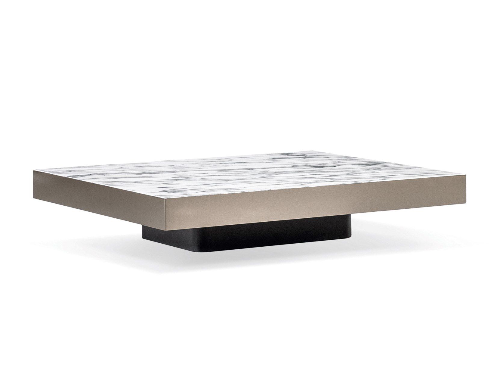 SOLID STEEL Marble coffee table Low marble coffee table By Minotti design Rodolfo Dordoni