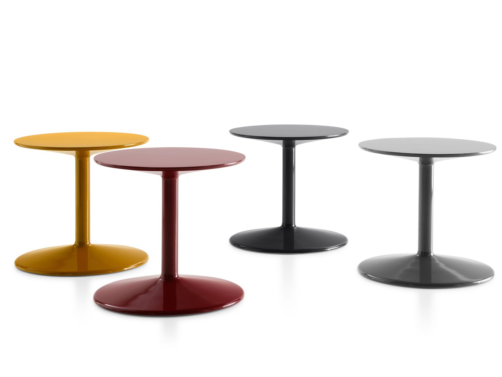 Round polyurethane coffee table SPOOL By B&B Italia design Piero Lissoni