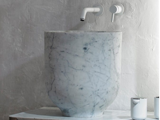 ORIGIN Countertop round single marble washbasin By INBANI