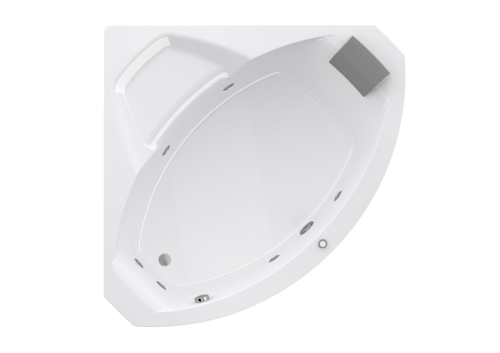 THE ESSENTIALS UMA Vasca da bagno rettangolare a 2 posti con