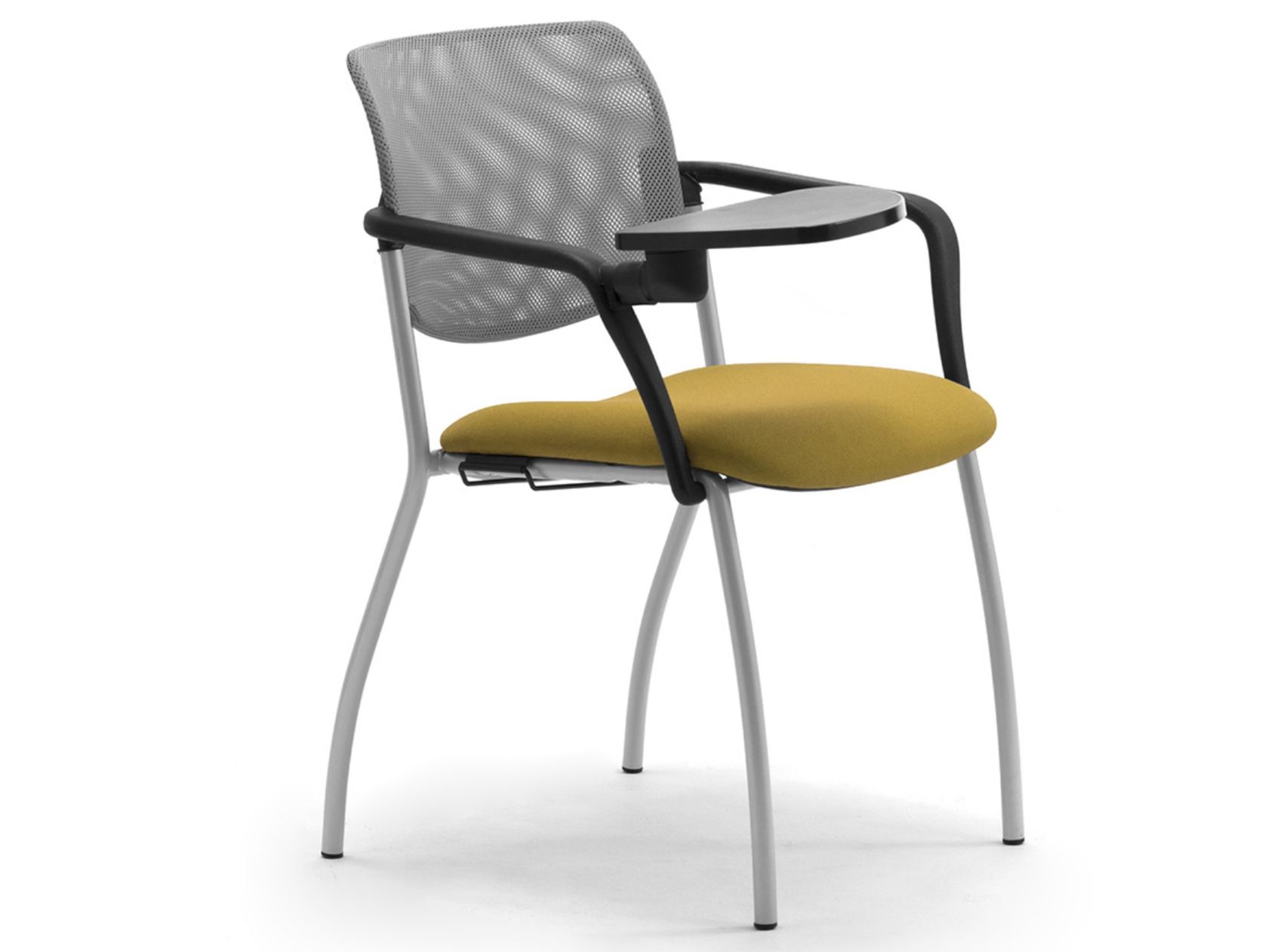 Sedero Cádiz - Sedia da conferenza in ecopelle cognac - Sedia da scrivania ergonomica con struttura cromata e altezza regolabile