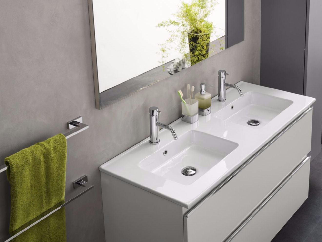 Meuble pour salle de bain / meuble sous-vasque en stratifié URBAN