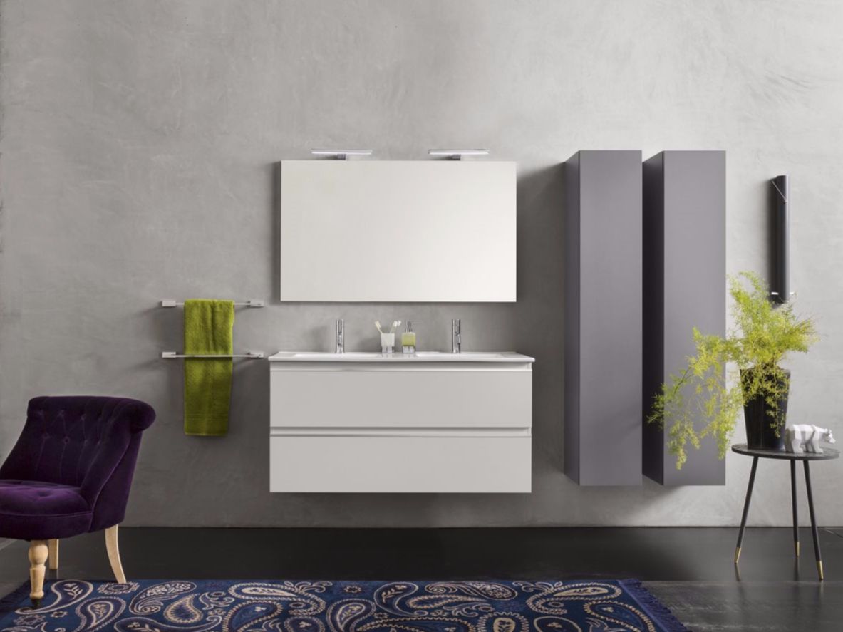 Meuble pour salle de bain / meuble sous-vasque en stratifié URBAN