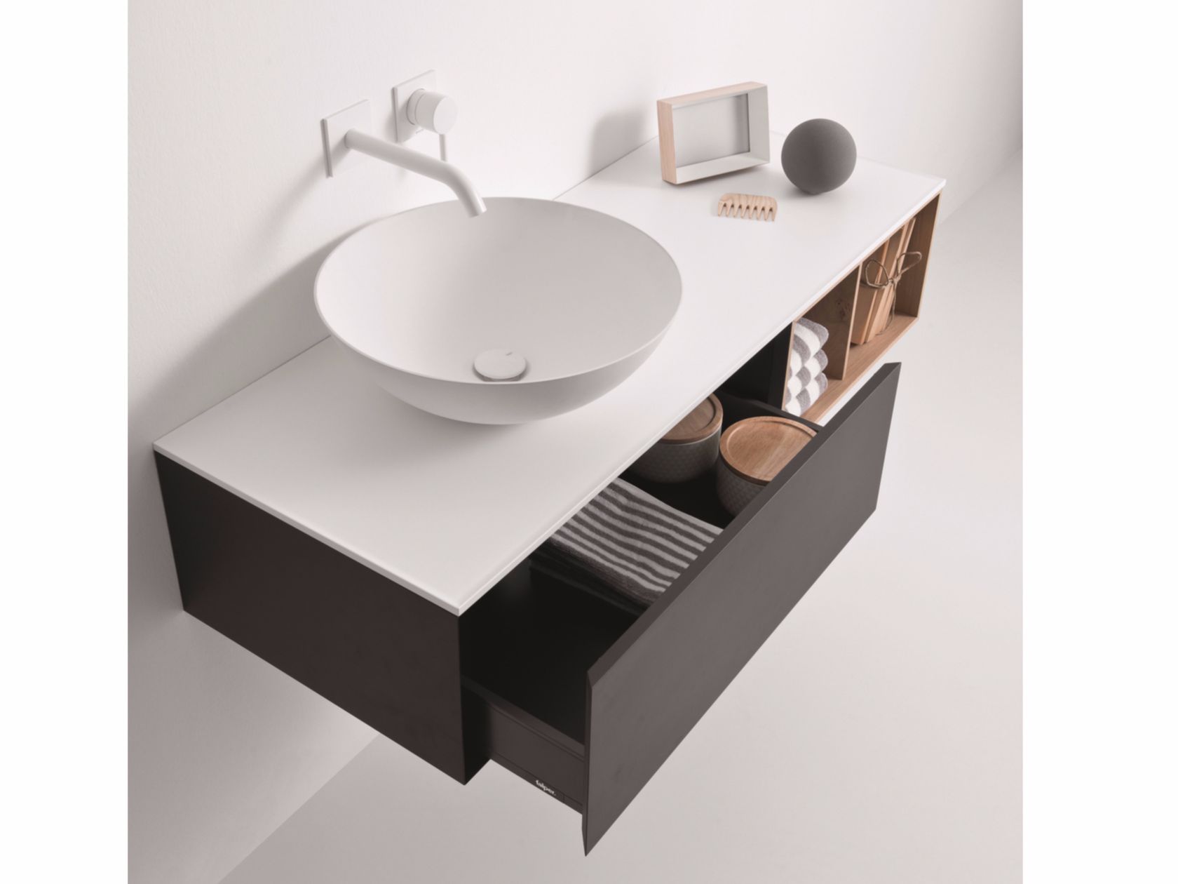 QUATTRO.ZERO Vanity unit with drawers Quattro.Zero Collection By FALPER