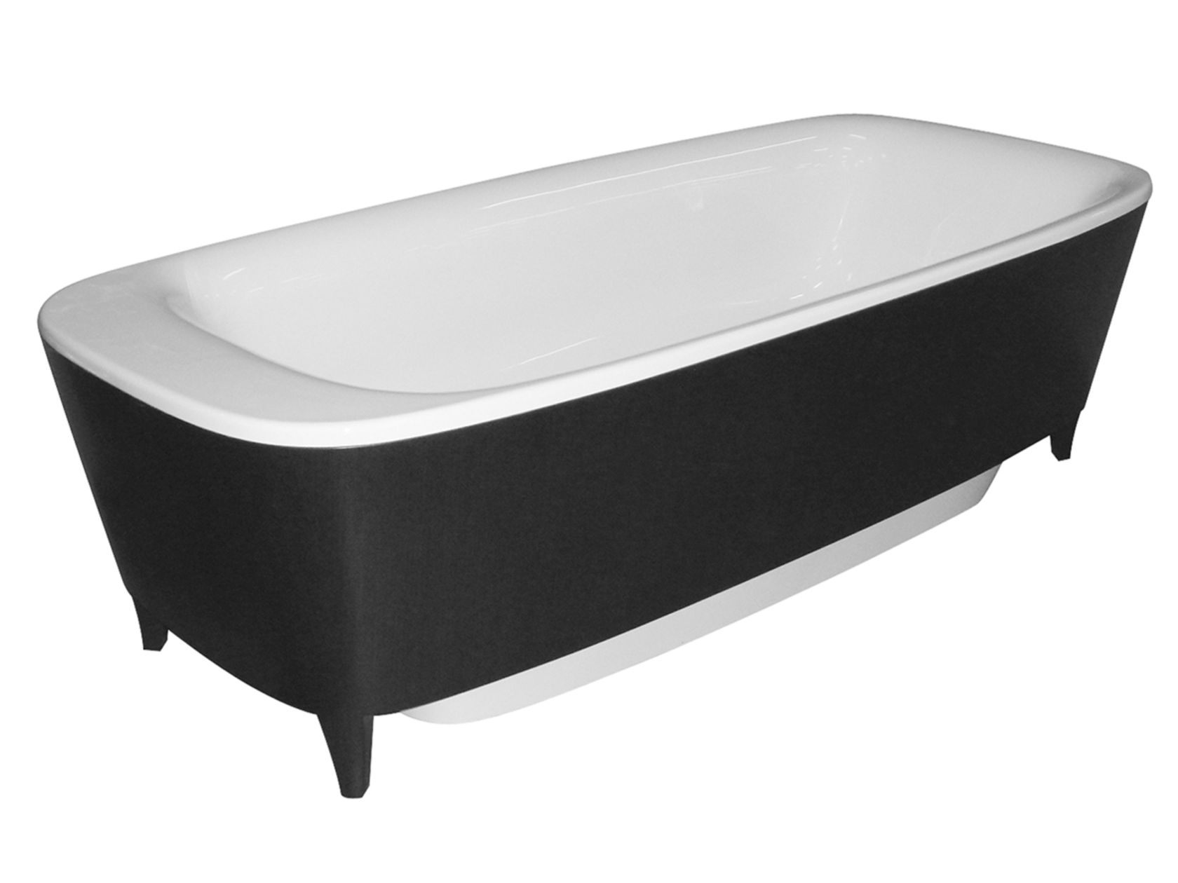 WATER JEWELS Freestanding rectangular ceramic bathtub By VitrA