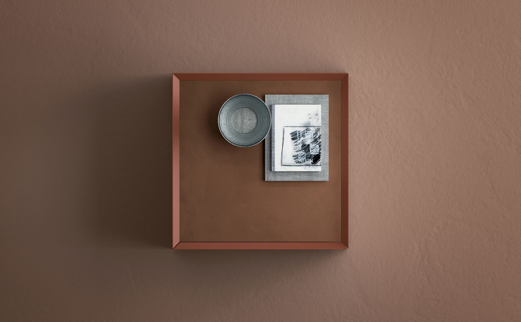 RIQUADRO Square wooden bedside table with drawers By Caccaro